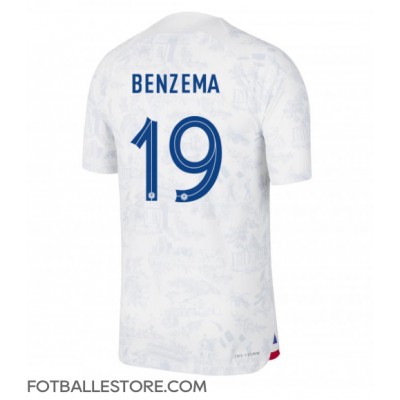 Frankrike Karim Benzema #19 Bortedrakt VM 2022 Kortermet